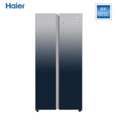 海尔（Haier)冰箱 对开门 601升 风冷 无霜 家用 变频一级能效 冰箱 BCD-601WLHSS17M2U1